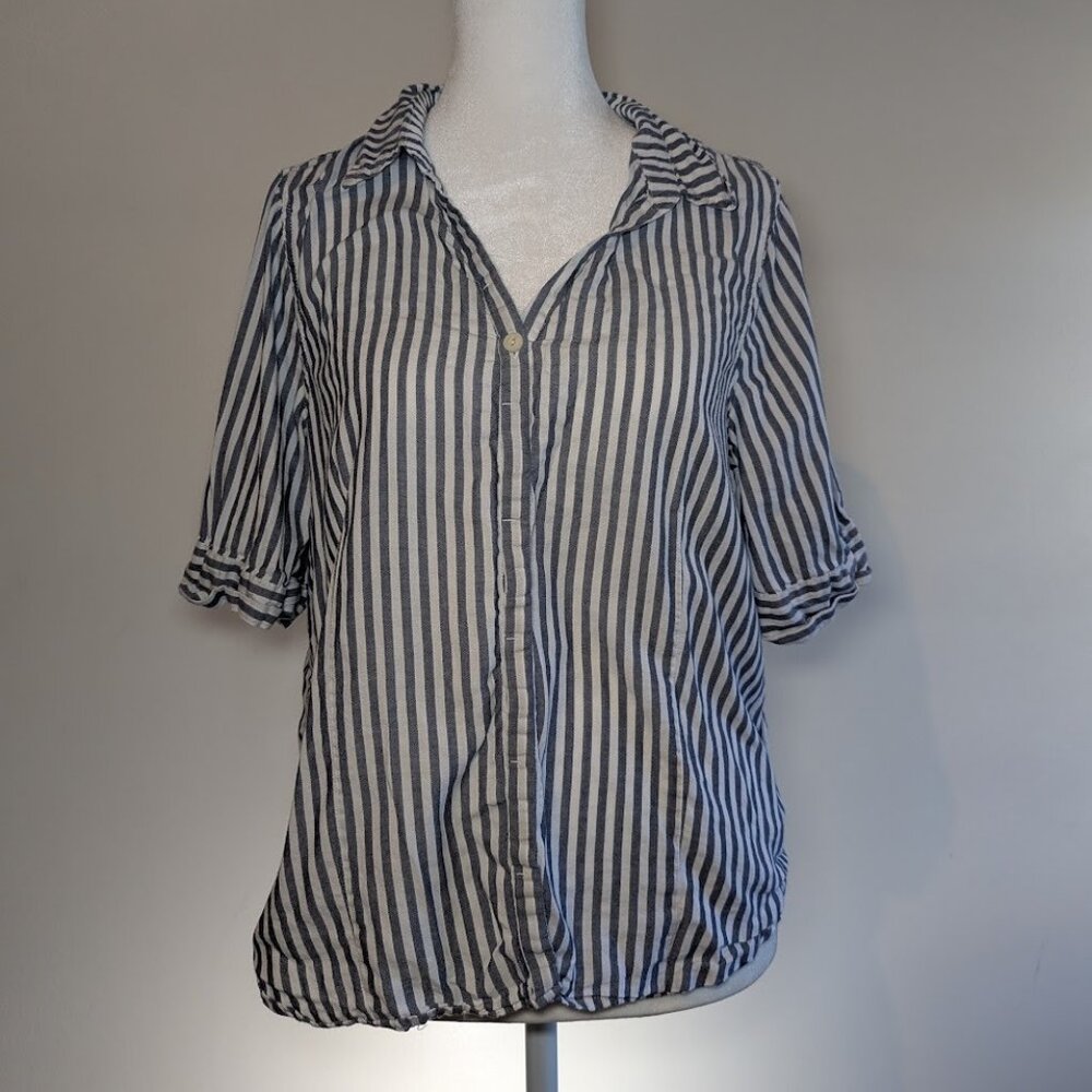 J.Crew 100% Cotton Striped Button-Up Shirt – Size Small